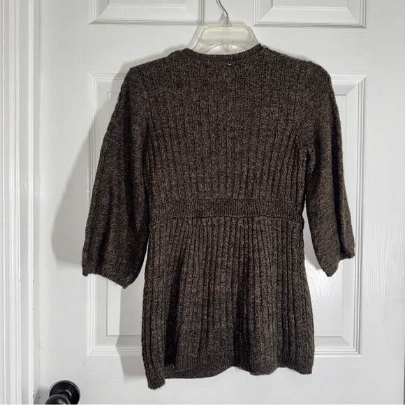 Motherhood Maternity Brown Knit Cardigan Sweater with 3/4 length sleeves - Picture 7 of 7
